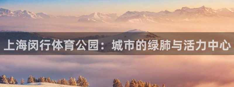 梦想国际官网：上海闵行体育公园：城市的绿肺与活力中心